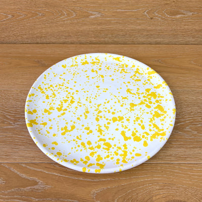 Yellow Flat Round Platter 33cm