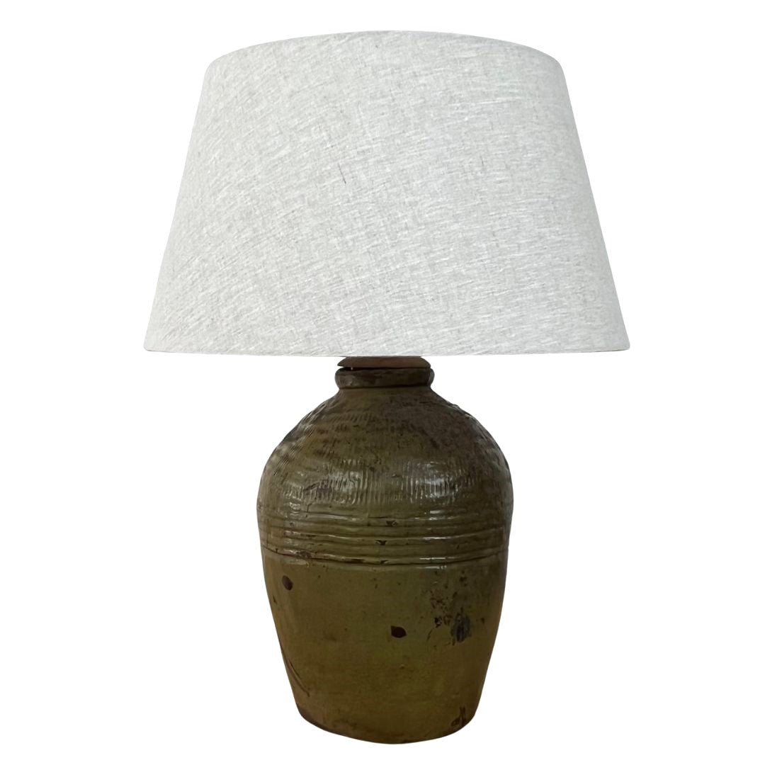 Lamp Base Green 37cm (Instore Only)