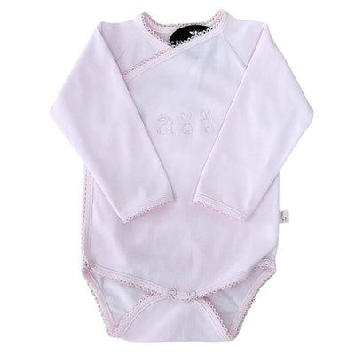 Baby Suit Long Pink With Pink Embroidery 3-6 months