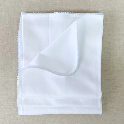 Cotton Wrap White With Blue Edging
